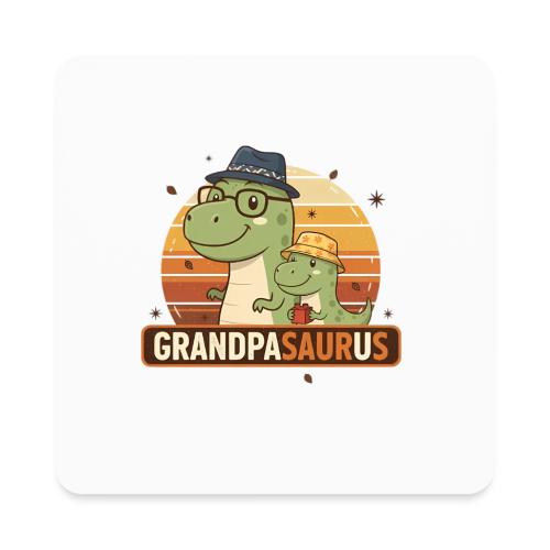 GrandpaSaurus Sunset Duo - Square Magnet