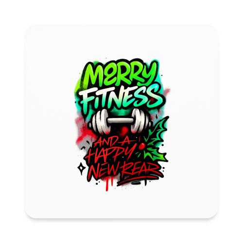 Merry Fitness Christmas Gym Humor - Square Magnet