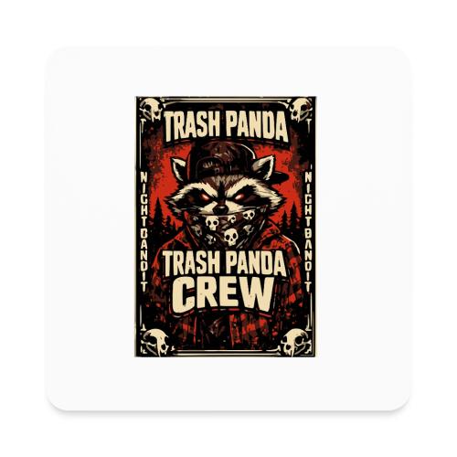 Midnight Forager Raccoon Mushroom Hunter - Square Magnet