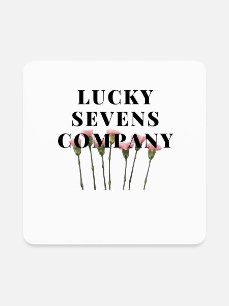 7 Flowerz Design - Square Magnet - white - Front