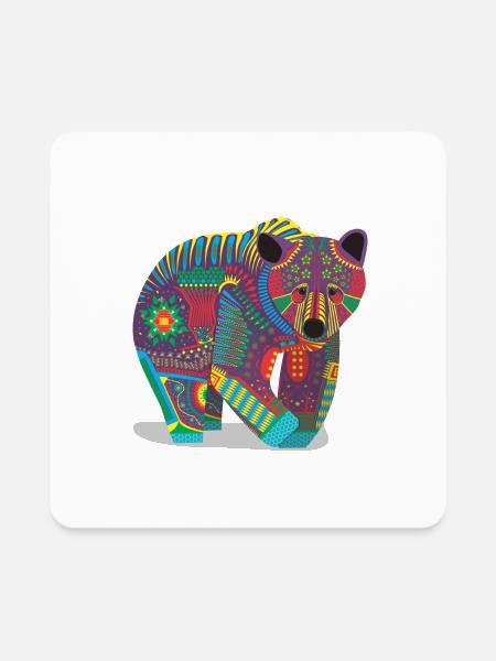 Alebearje - Square Magnet - white