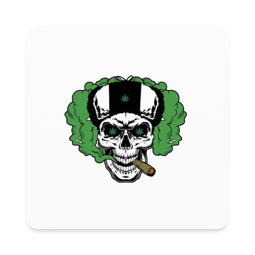 skull smoke cloud 2 - Square Magnet