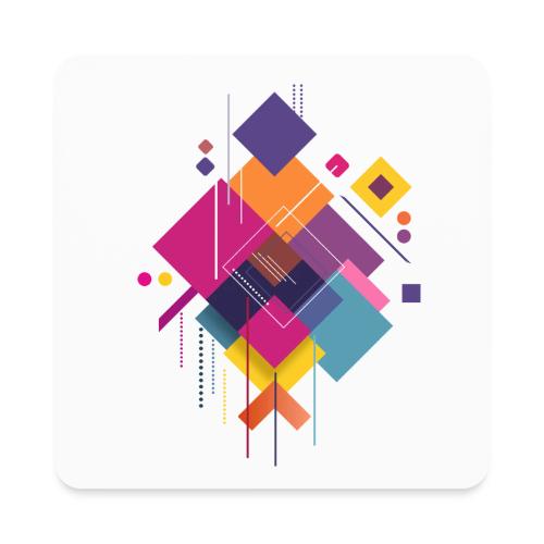 Vibrant Geometry - Square Magnet
