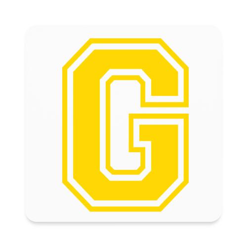 Letter G – Capital Athletic Alphabet Monogram - Square Magnet