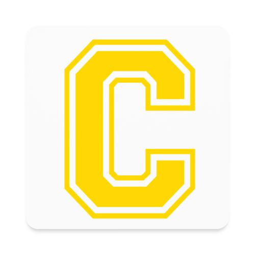 Letter C – Capital Athletic Alphabet Monogram - Square Magnet