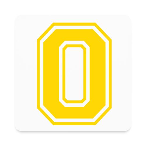 Letter O – Capital Athletic Alphabet Monogram - Square Magnet