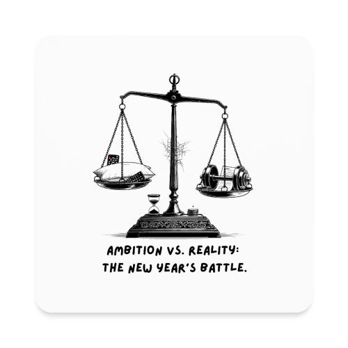 Ambition vs. Reality T-Shirt, Mug, & Leggings - Square Magnet