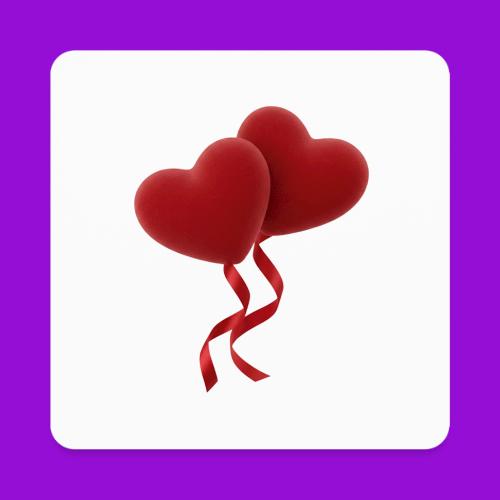 Two hearts together - Square Magnet