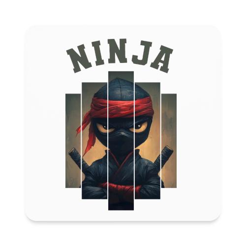 Cartoon Ninja Vibes - Square Magnet