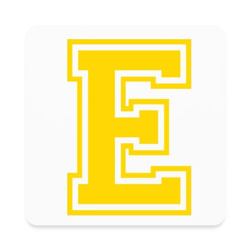 Letter E – Capital Athletic Alphabet Monogram - Square Magnet