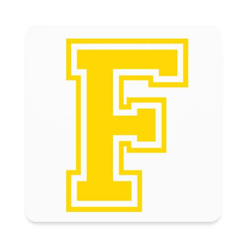 Letter F – Capital Athletic Alphabet Monogram - Square Magnet