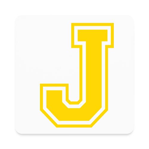 Letter J – Capital Athletic Alphabet Monogram - Square Magnet