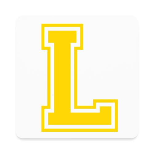 Letter L – Capital Athletic Alphabet Monogram - Square Magnet