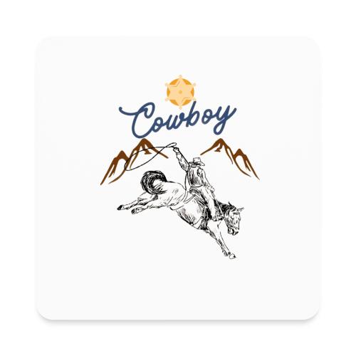 Wild West Cowboy Ride - Square Magnet