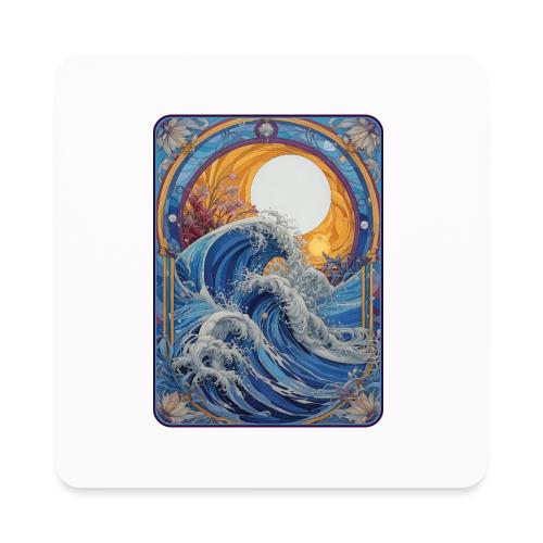 Art Nouveau Wave - Square Magnet