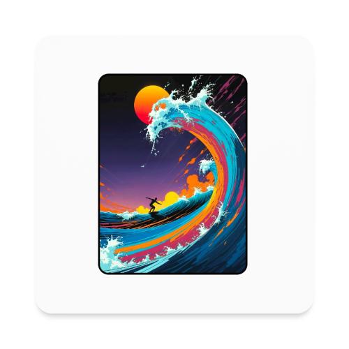 Sunshine Surfing - Square Magnet