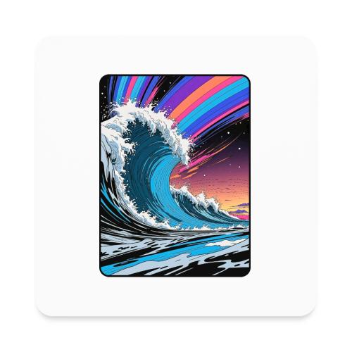 Rainbow Sky Dream Wave - Square Magnet