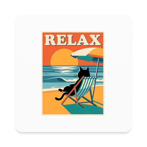 Relax At The Beach - Square Magnet