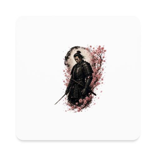 Samurai cherry blossoms - Square Magnet