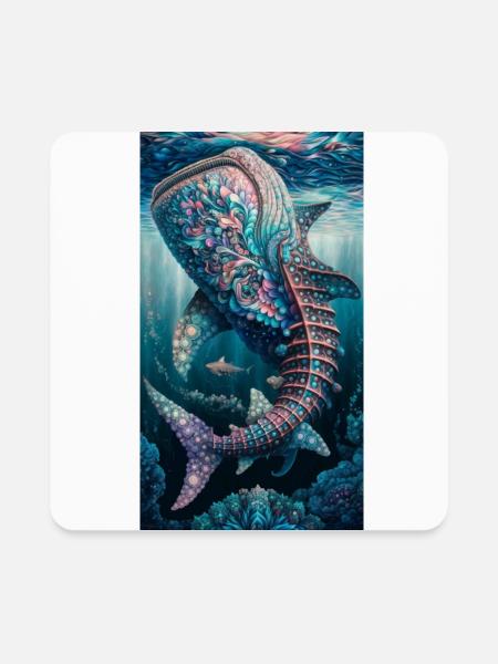 The Coral Guardian - Square Magnet - white - Front