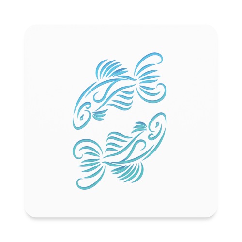 Pisces Zodiac Fish Water Sign Blue Green - Square Magnet