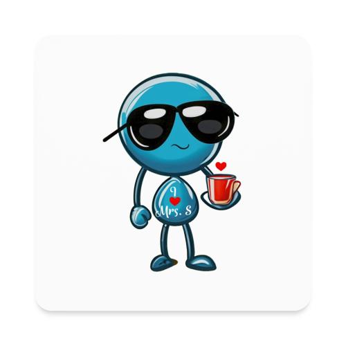 Smoon_I love Mrs S_Blue - Square Magnet