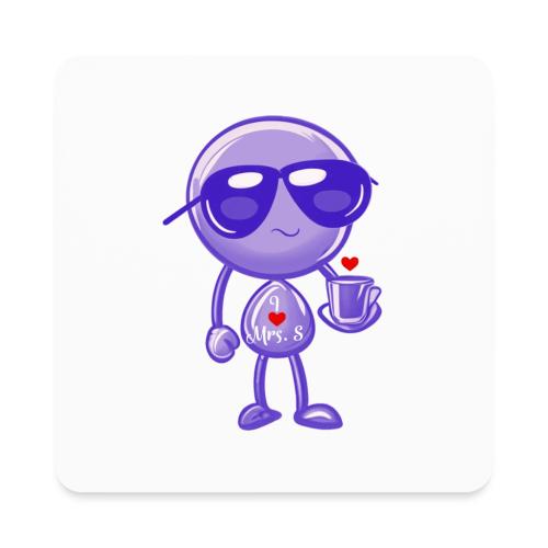Smoon_I love Mrs S Purple - Square Magnet