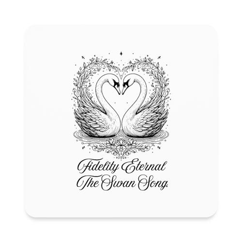 Poetic Swan T-Shirt - Square Magnet