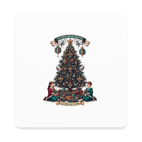 Twelve Days of Christmas T-Shirt - Square Magnet