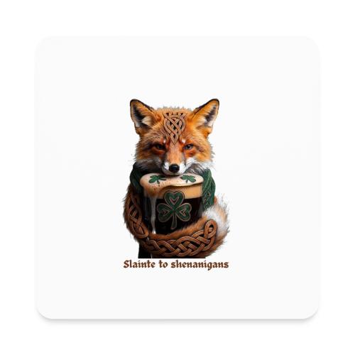 Sly Emerald Fox Toast T-Shirt - Square Magnet