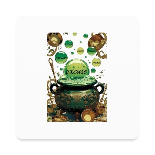 Emerald Excuses Cauldron Graphic Tee - Square Magnet