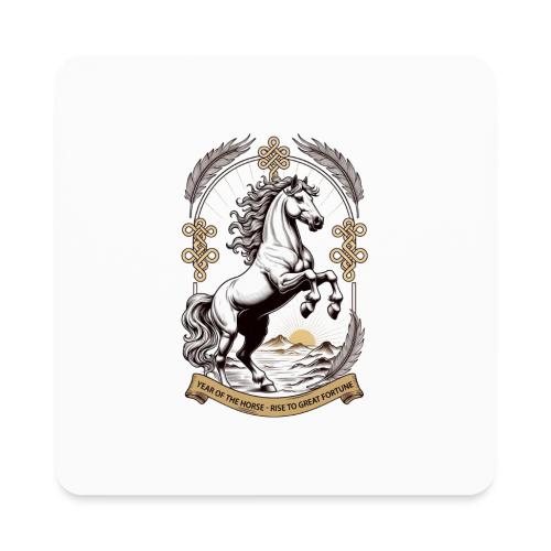 Year of the Horse Rearing T Shirt, Lunar New Year - Square Magnet