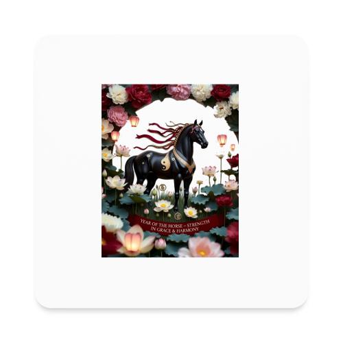Year of the Horse Harmony T Shirt, Lunar New Year - Square Magnet