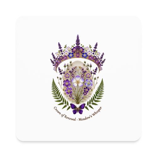 Spring Meadow Crown Tee, Cottagecore Renewal Gift - Square Magnet