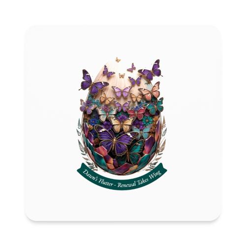 Easter Dawn's Flutter Butterfly T Shirt, Gift - Square Magnet