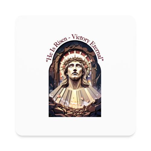 Easter He Is Risen Face of Christ T Shirt, Gift - Square Magnet