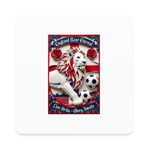 England Lion Soccer T Shirt, Football Pride Gift - Square Magnet
