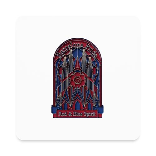 Barcelona Scarlet Pride T Shirt, Vibrant City Gift - Square Magnet