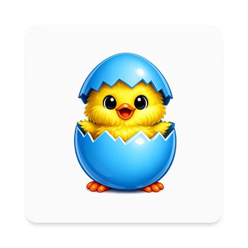 Easter Chick Blue - Square Magnet