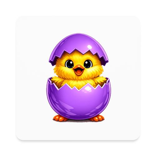 Easter Chick Purple - Square Magnet