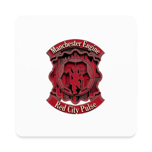 Red Manchester T Shirt, Red Soccer City Pride Gift - Square Magnet