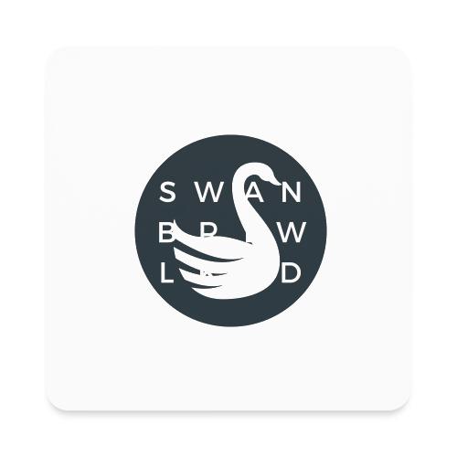 Modern Swan Brewing Logo - Square Magnet