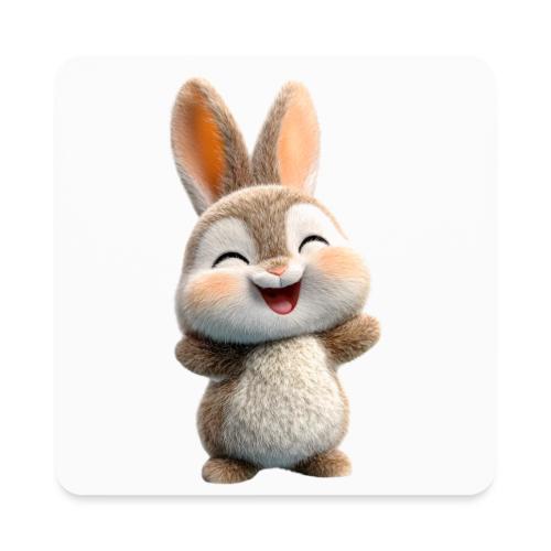 Joyful Baby Rabbit - Square Magnet