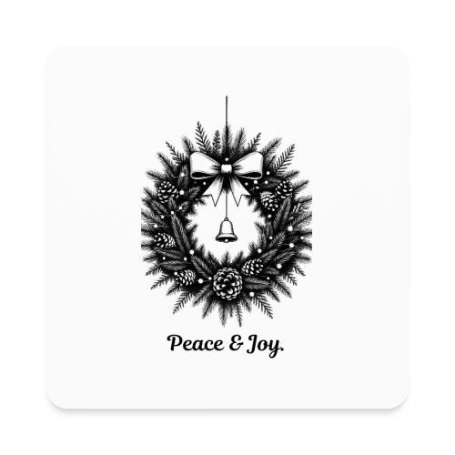 Peace & Joy T-Shirt | Minimalist Elegant Christmas - Square Magnet