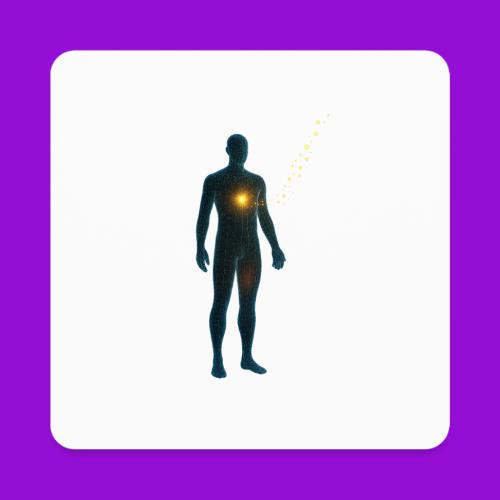 Glowing Chest Personl - Square Magnet
