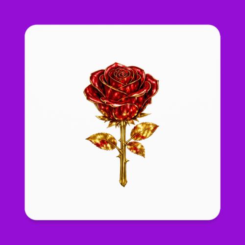 Golden Rose - Square Magnet