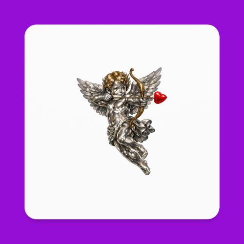 Metallic Cupid - Square Magnet