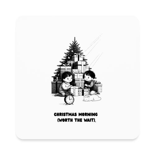 Christmas Morning T-Shirt | Minimalist Kids Gifts - Square Magnet