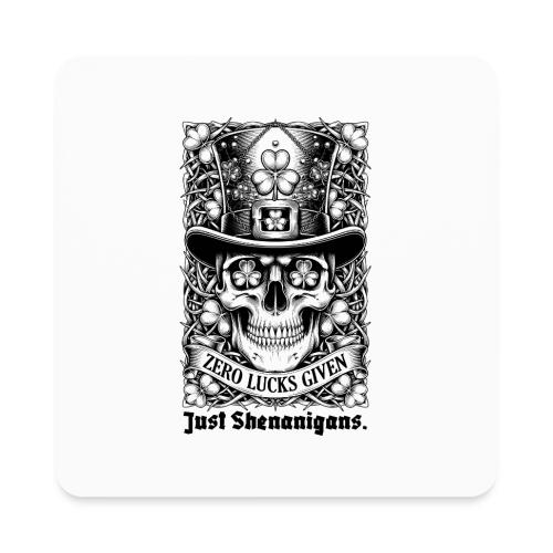 Salty Shamrock Skull T-Shirt - Square Magnet