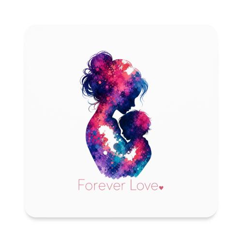 Forever Love-Vibrant Watercolor Mother-Child - Square Magnet